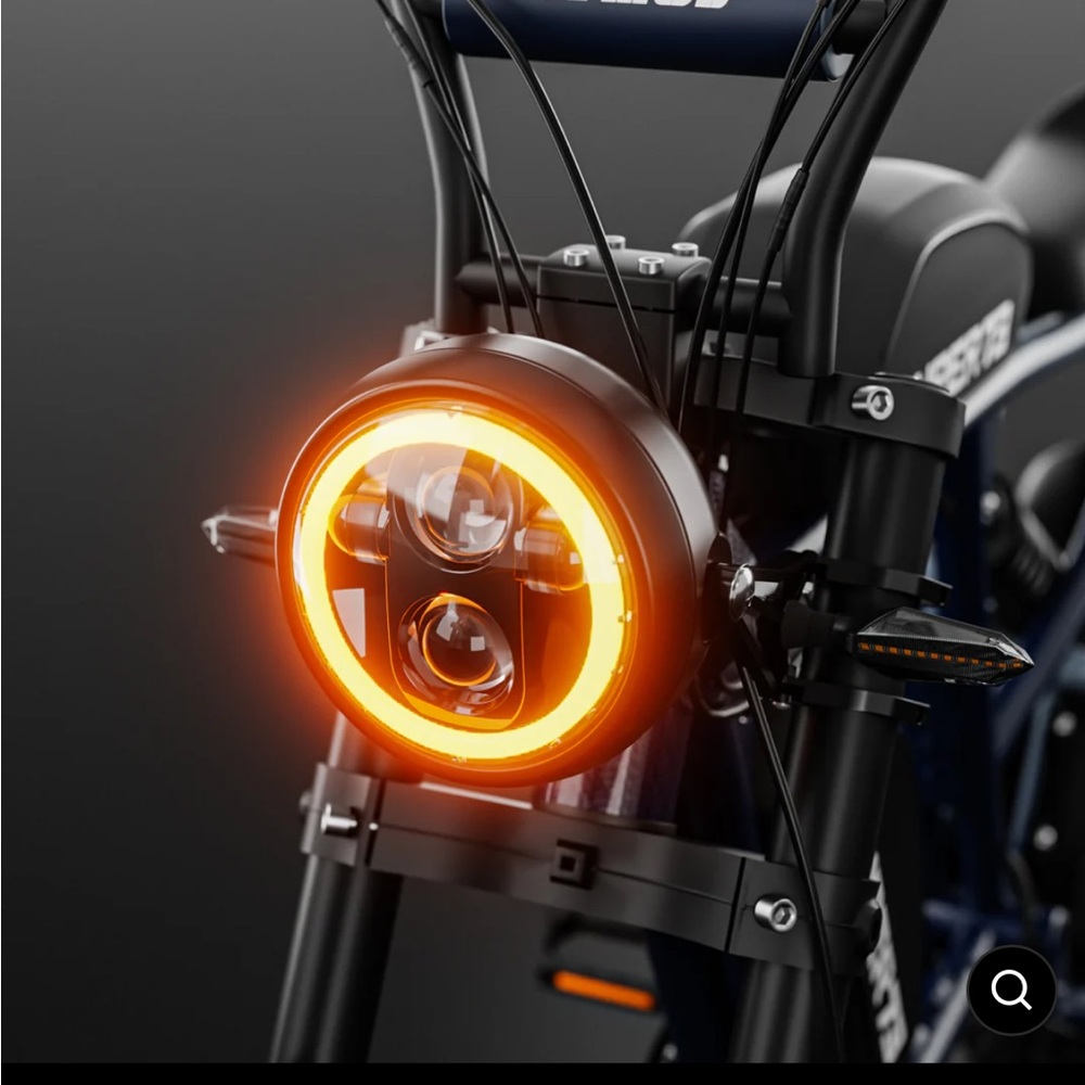 NEW Ev mod halo led headlight for super73 R with turn signals/ horn/ batteries - Picture 3 of 16